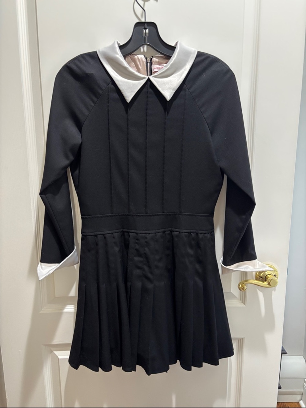 Women’s Schoolgirl Black Dress with White Collar